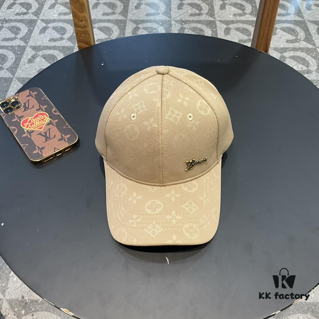 LV (Louis Vuitton) New Original Single Baseball Cap, Embossed Cowhide, 1:1 Mold Customized, Authentic Denim Fabric, Exquisite Craftsmanship, Excellent Quality, Basic Head Circumference 56cm, Adjustable Patch