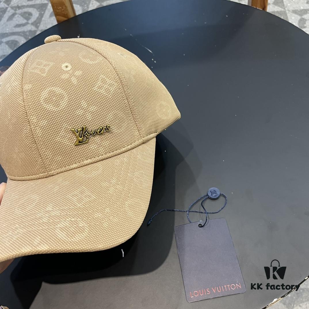 LV (Louis Vuitton) New Original Single Baseball Cap, Embossed Cowhide, 1:1 Mold Customized, Authentic Denim Fabric, Exquisite Craftsmanship, Excellent Quality, Basic Head Circumference 56cm, Adjustable Patch