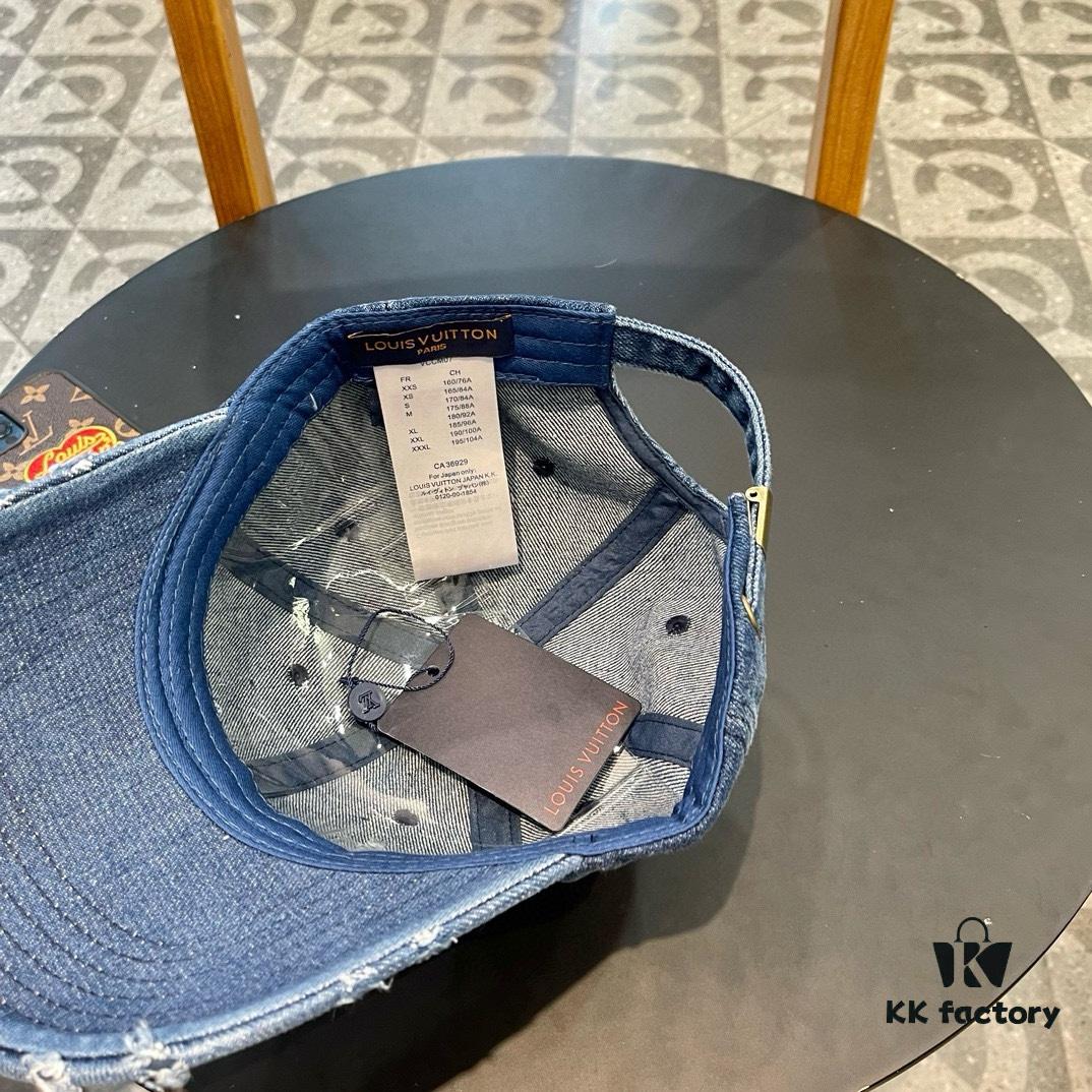 Louis Vuitton LV Embroidered Baseball Cap, New Arrival from Official Counter, Unisex Sun Hat, Fisherman Cap, Knit Cap