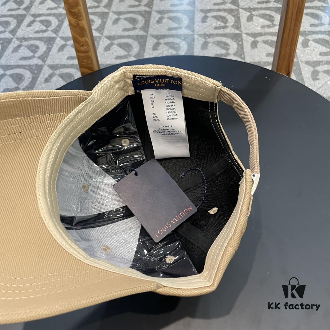 LV (Louis Vuitton) New Original Single Baseball Cap, Embossed Cowhide, 1:1 Mold Customized, Authentic Denim Fabric, Exquisite Craftsmanship, Excellent Quality, Basic Head Circumference 56cm, Adjustable Patch