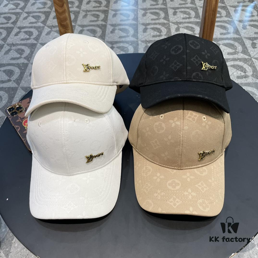 LV (Louis Vuitton) New Original Single Baseball Cap, Embossed Cowhide, 1:1 Mold Customized, Authentic Denim Fabric, Exquisite Craftsmanship, Excellent Quality, Basic Head Circumference 56cm, Adjustable Patch