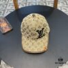 LV (Louis Vuitton) New Original Single Baseball Cap, Monogram Canvas Combined Design, 1:1 Mold Customized, Premium Canvas Fabric with Store-Grade Monogram Leather, Heavy Embroidery, Exquisite Craftsmanship