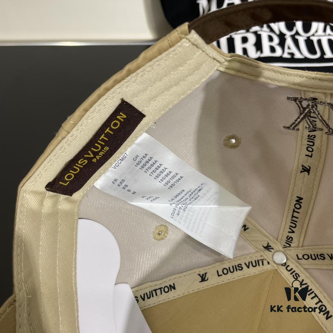 LV Louis Vuitton Original Embroidered Baseball Cap, Store Hot-Selling Style, Cotton Lining, Lightweight and Breathable