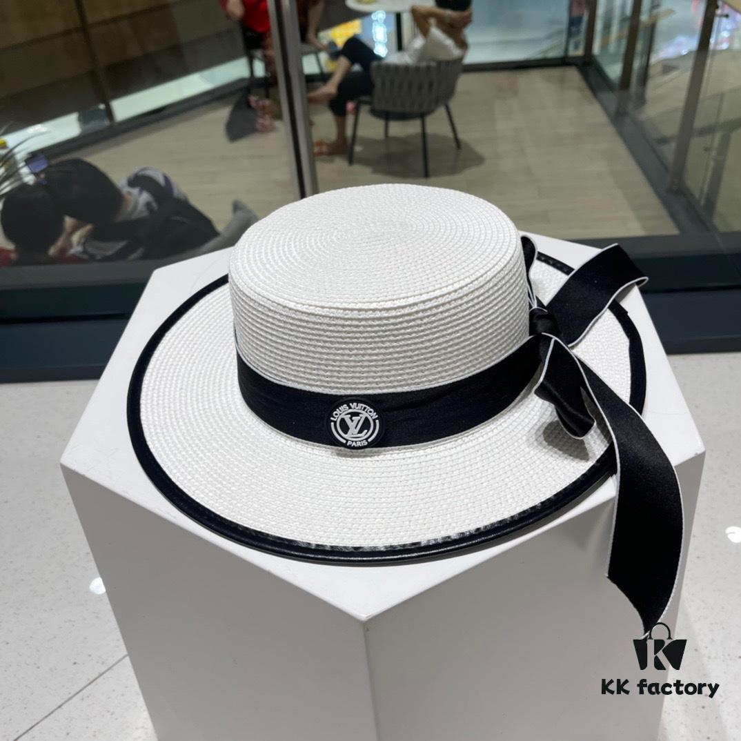 2023 New LV Straw Classic Popular Bucket Hat, Fashionable and Elegant, Simple and Versatile