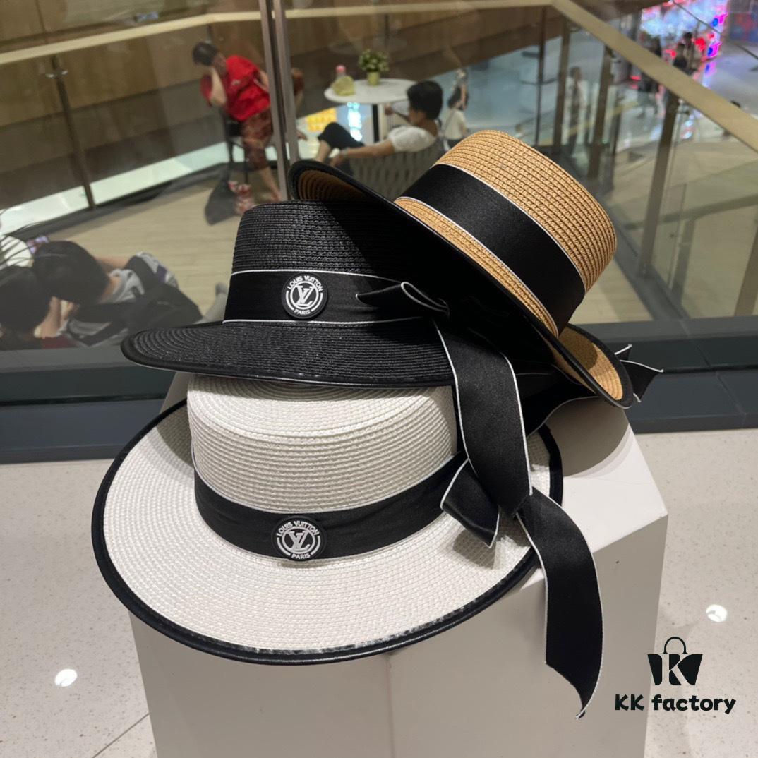 2023 New LV Straw Classic Popular Bucket Hat, Fashionable and Elegant, Simple and Versatile