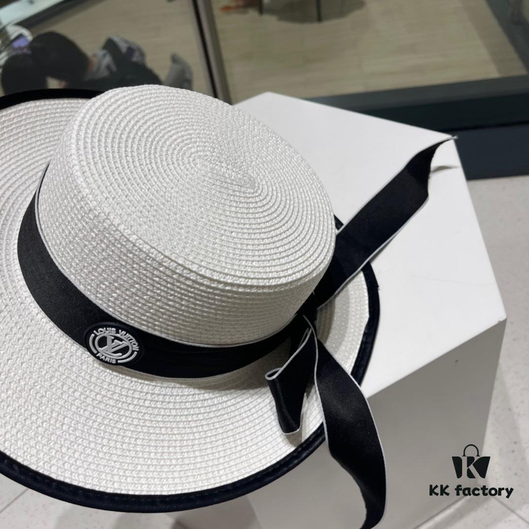 2023 New LV Straw Classic Popular Bucket Hat, Fashionable and Elegant, Simple and Versatile