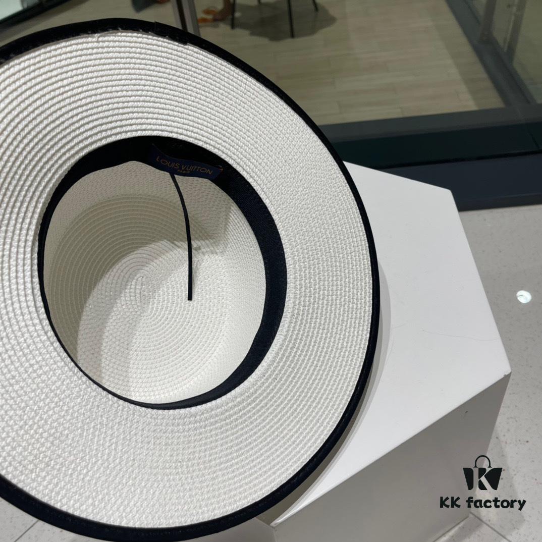 2023 New LV Straw Classic Popular Bucket Hat, Fashionable and Elegant, Simple and Versatile