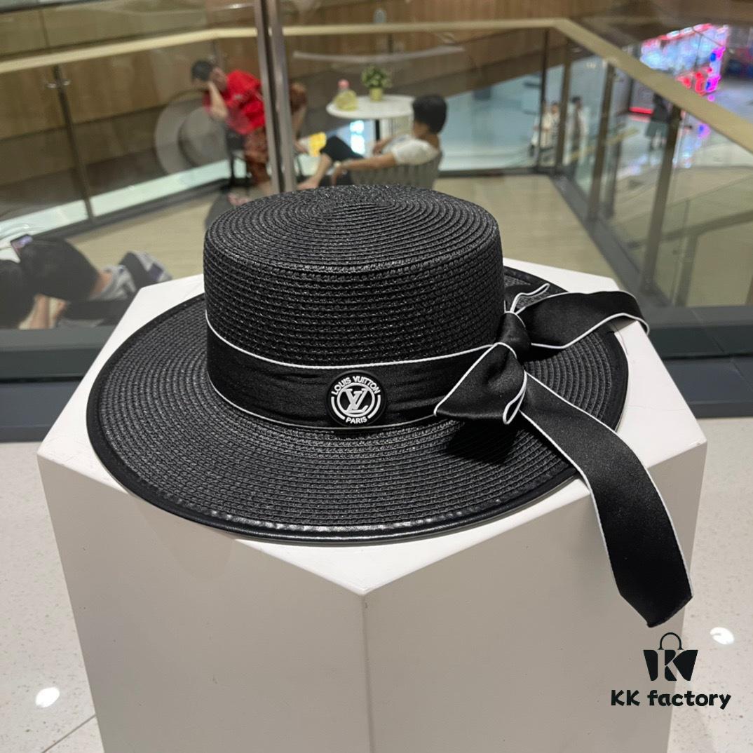 2023 New LV Straw Classic Best-Selling Bucket Hat, Sun Hat, Fashionable and Minimalist Design, Perfect for Streetwear