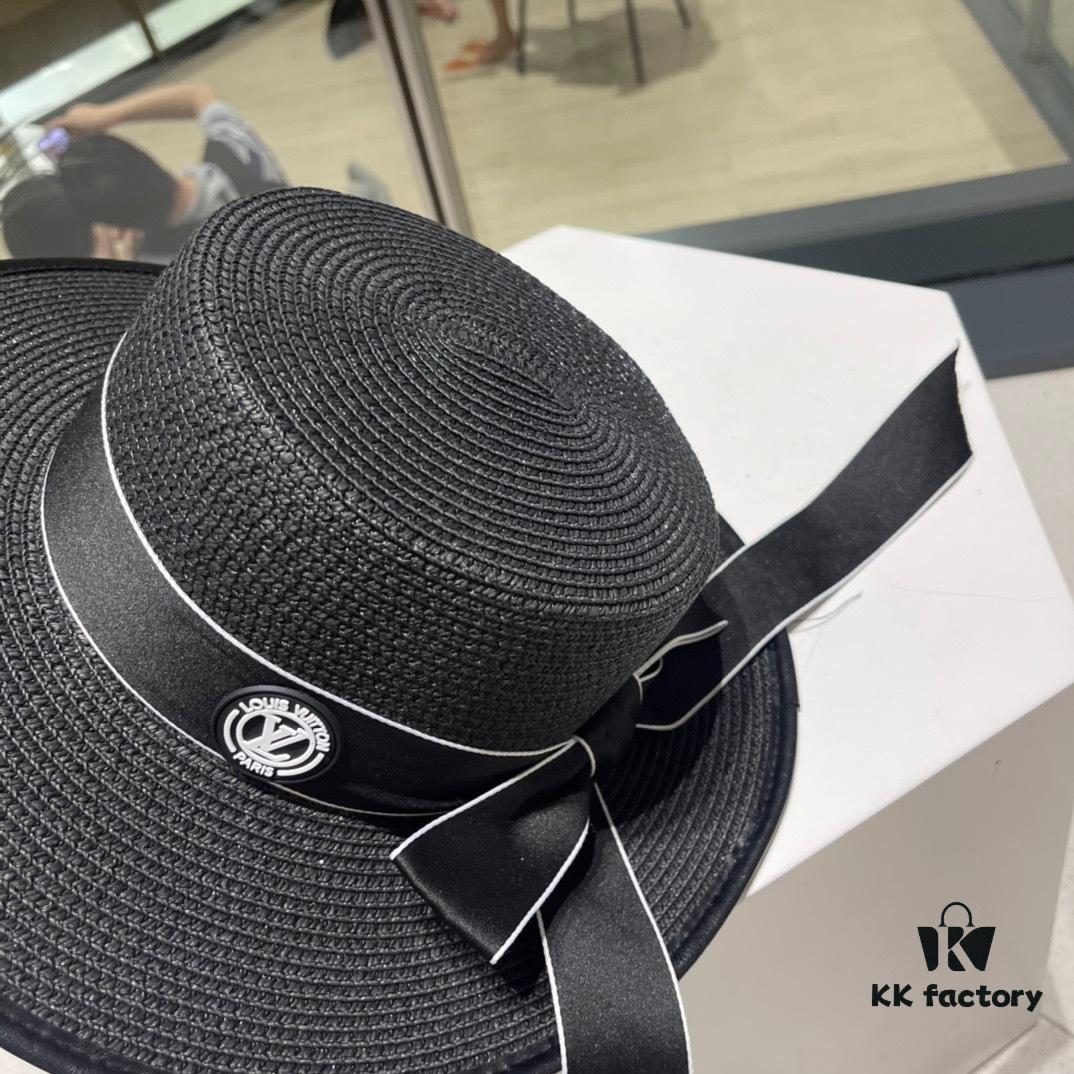 2023 New LV Straw Classic Best-Selling Bucket Hat, Sun Hat, Fashionable and Minimalist Design, Perfect for Streetwear
