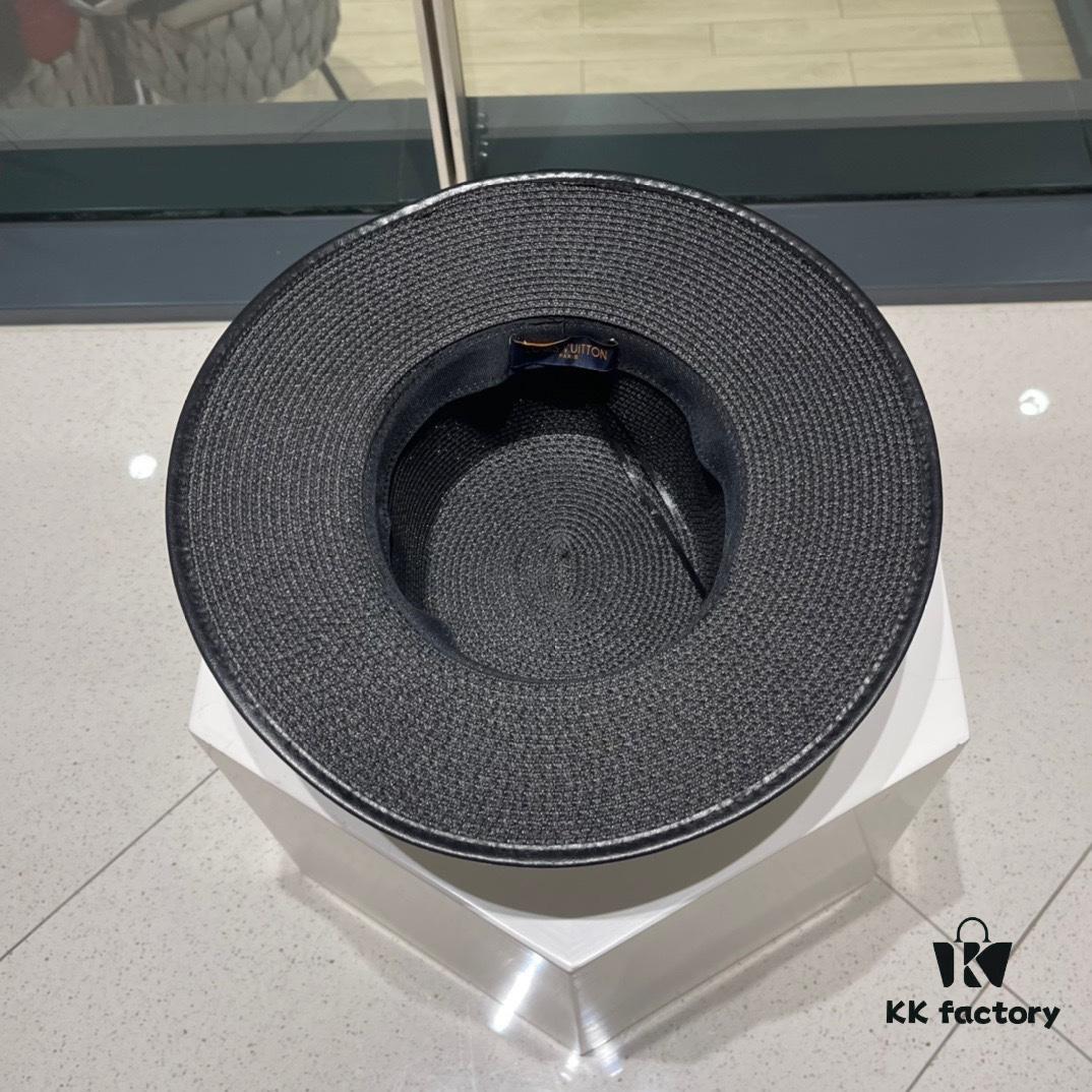 2023 New LV Straw Classic Best-Selling Bucket Hat, Sun Hat, Fashionable and Minimalist Design, Perfect for Streetwear