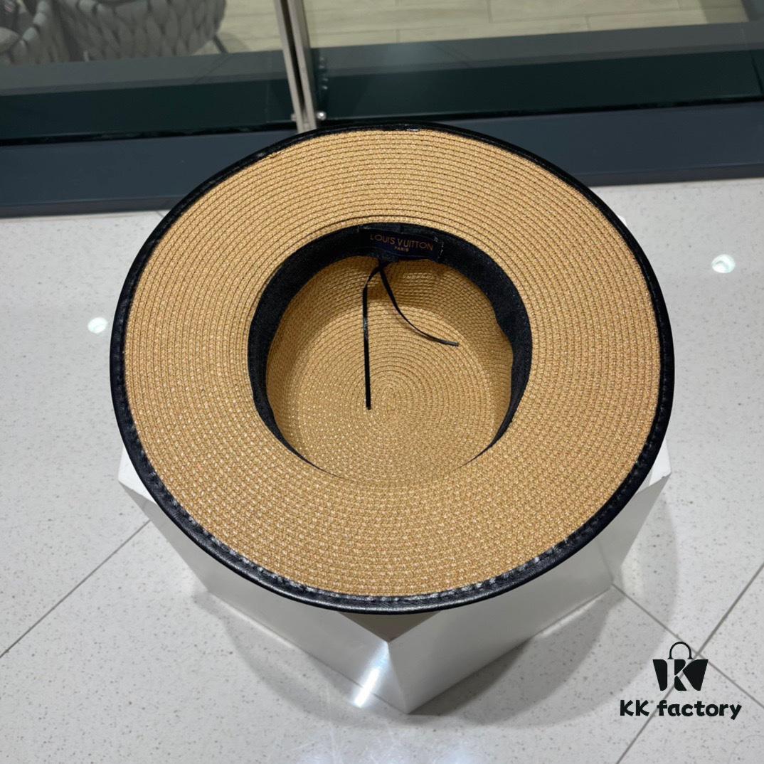 2023 New LV Woven Classic Popular Bucket Hat, Straw Hat, Dress Hat - Simple and Elegant, Versatile Accessory, Perfect for Streetwear
