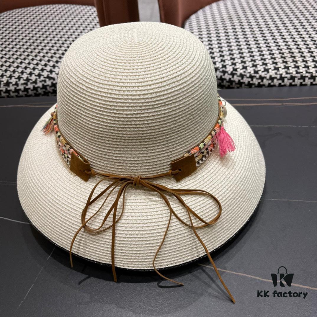 LV Louis Vuitton 2024 New Sun Protection Straw Hat 😍 Beach Style, Simple and Elegant, Trendy Silhouette, Must-Have for Outings