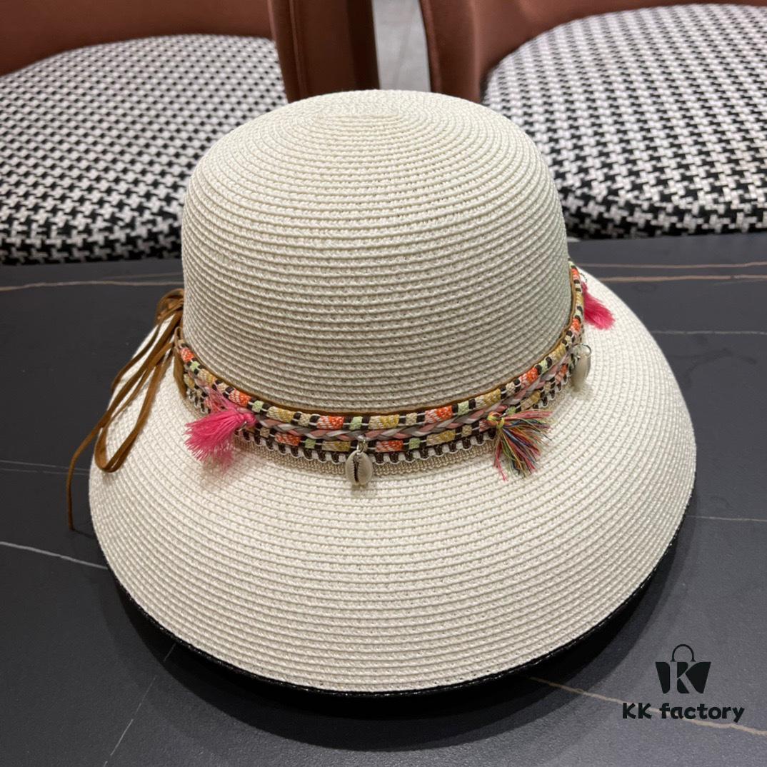 LV Louis Vuitton 2024 New Sun Protection Straw Hat 😍 Beach Style, Simple and Elegant, Trendy Silhouette, Must-Have for Outings