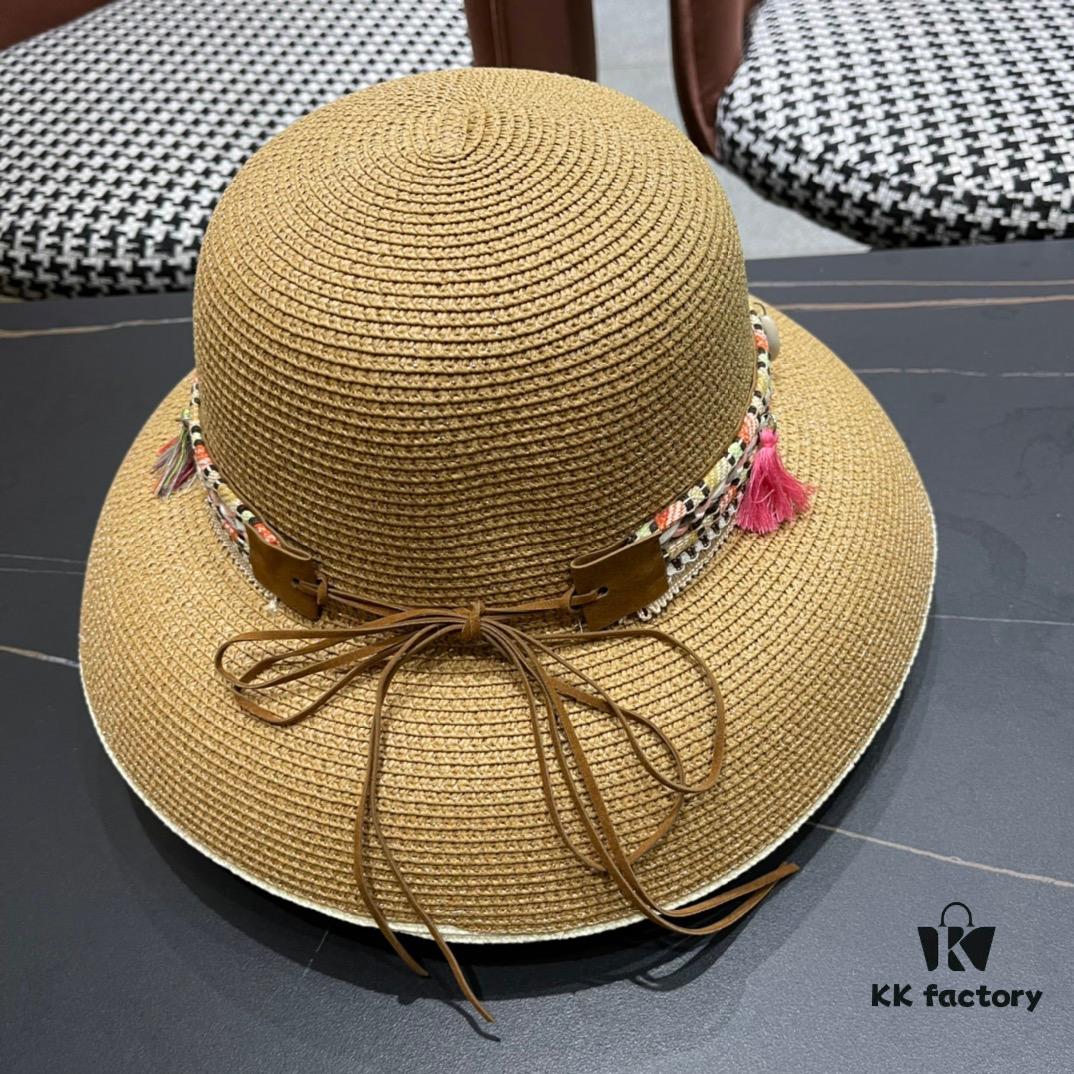 LV Louis Vuitton 2024 New Sun Straw Hat 😍 Beach Style, Simple and Elegant Design, Stylish New Silhouette, Must-Have for Outings