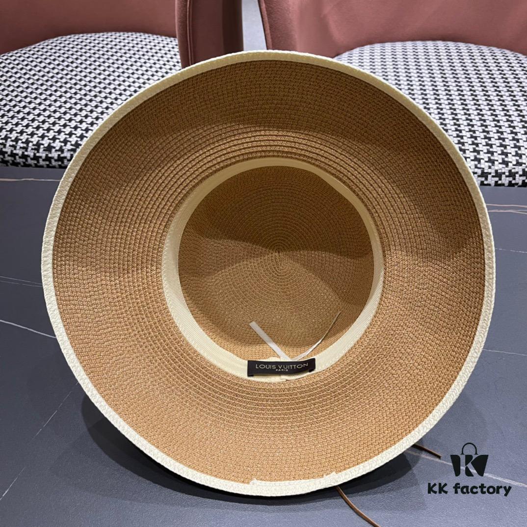 LV Louis Vuitton 2024 New Sun Straw Hat 😍 Beach Style, Simple and Elegant Design, Stylish New Silhouette, Must-Have for Outings