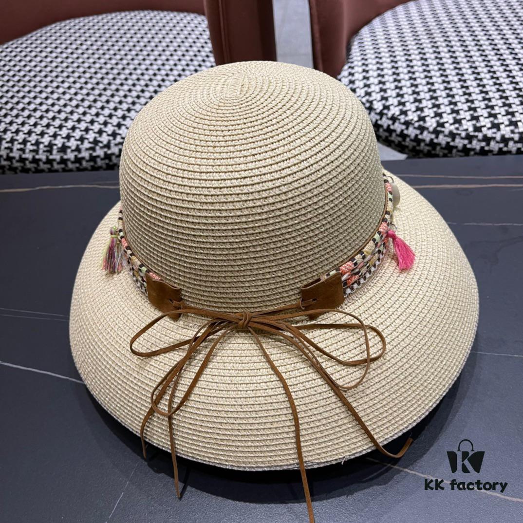 LV Louis Vuitton 2024 New Sun Protection Straw Hat 😍 Beach Style, Simple and Elegant, Trendy Silhouette, Must-Have for Outings