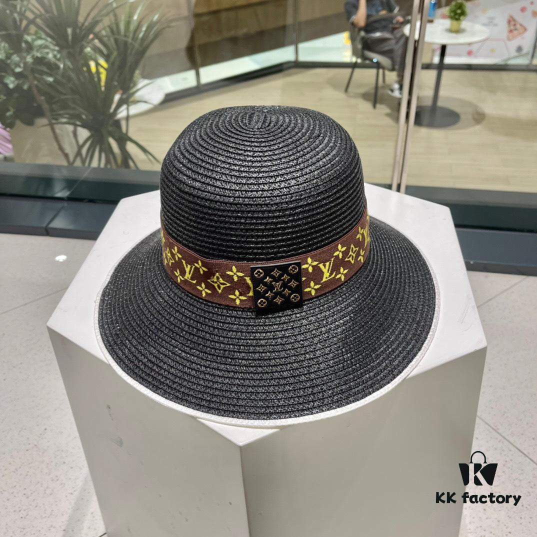 2023 New LV Straw Classic Popular Bucket Hat, Fashionable and Elegant, Simple and Versatile