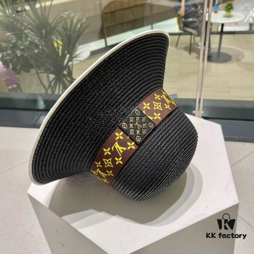 2023 New LV Straw Classic Popular Bucket Hat, Fashionable and Elegant, Simple and Versatile