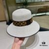 2023 New LV Woven Classic Popular Bucket Hat, Straw Hat, Dress Hat – Simple and Elegant, Versatile Accessory