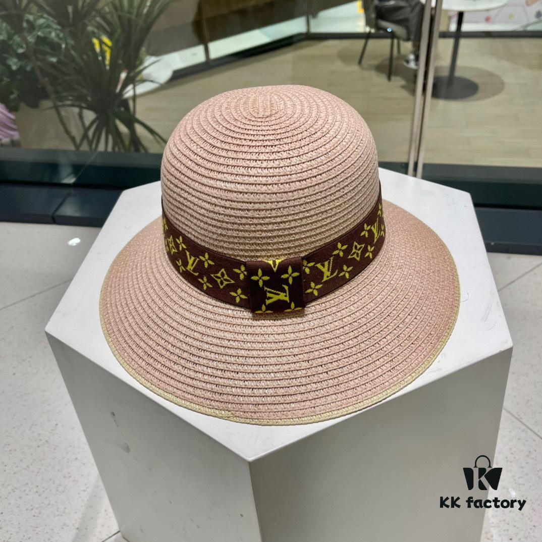 2023 New LV Woven Classic Best-Selling Bucket Hat, Straw Hat, Dress Hat – Simple and Elegant, Versatile Accessory