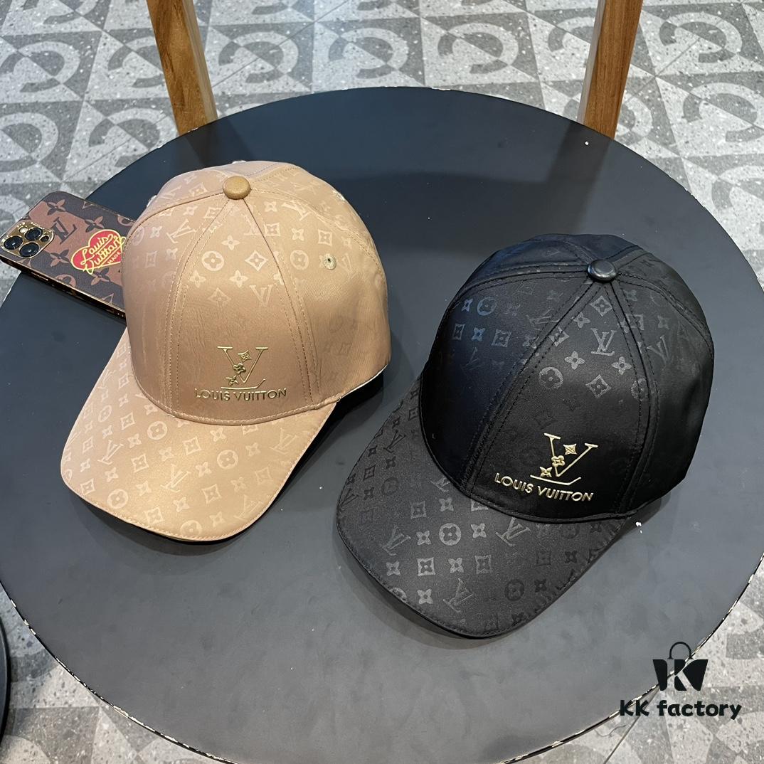 Louis Vuitton LV Embroidered Baseball Cap, New Arrival from Boutique, Unisex Sun Hat, Fisherman Cap, Knit Cap