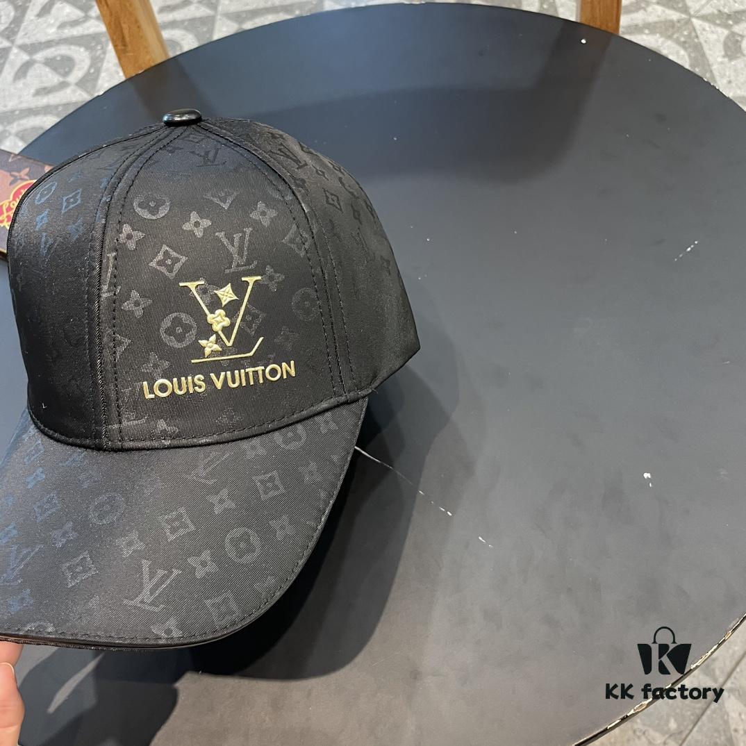 Louis Vuitton LV Embroidered Baseball Cap, New Arrival from Official Store, Unisex Sun Hat, Fisherman Cap, Knit Cap