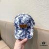 Louis Vuitton New Original Single Baseball Cap, LV Denim Graffiti Fabric, Refreshing Summer Color, Refreshing and Comfortable, Super Flattering to Skin Tone!