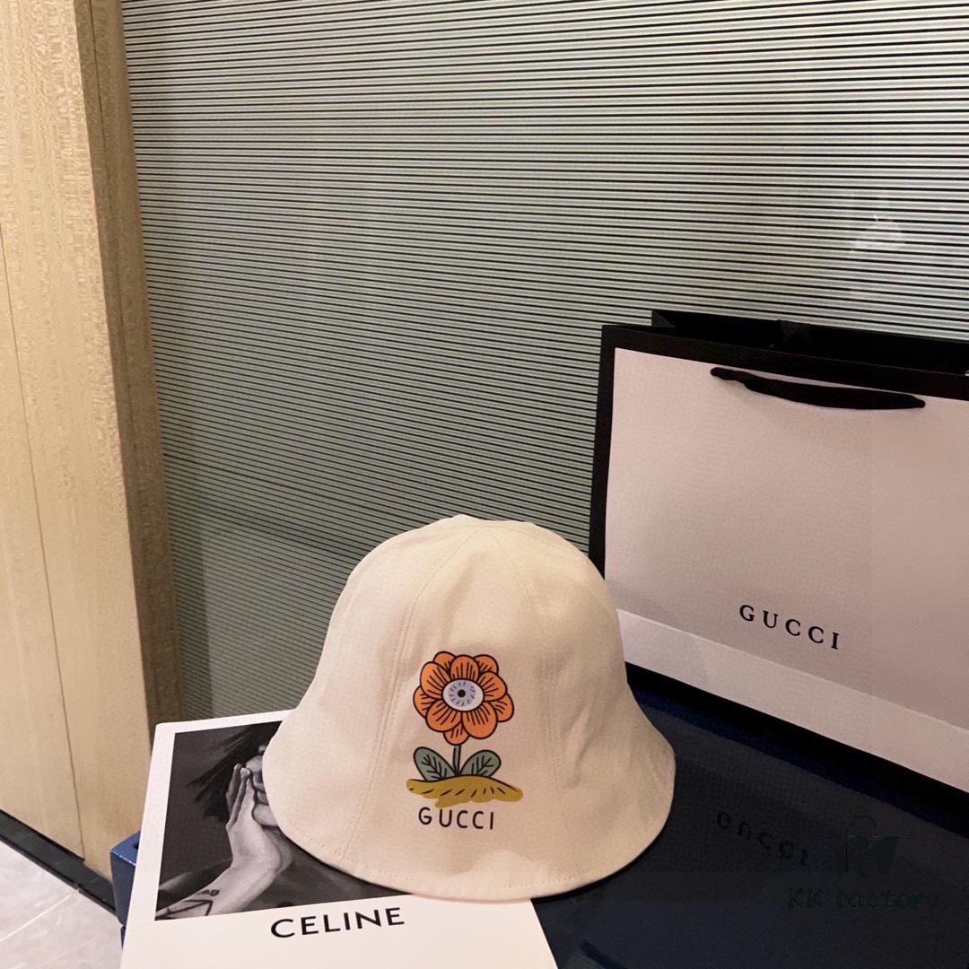 Gucci 2024 New Spring/Summer Dome Floral Bucket Hat with Dust Bag