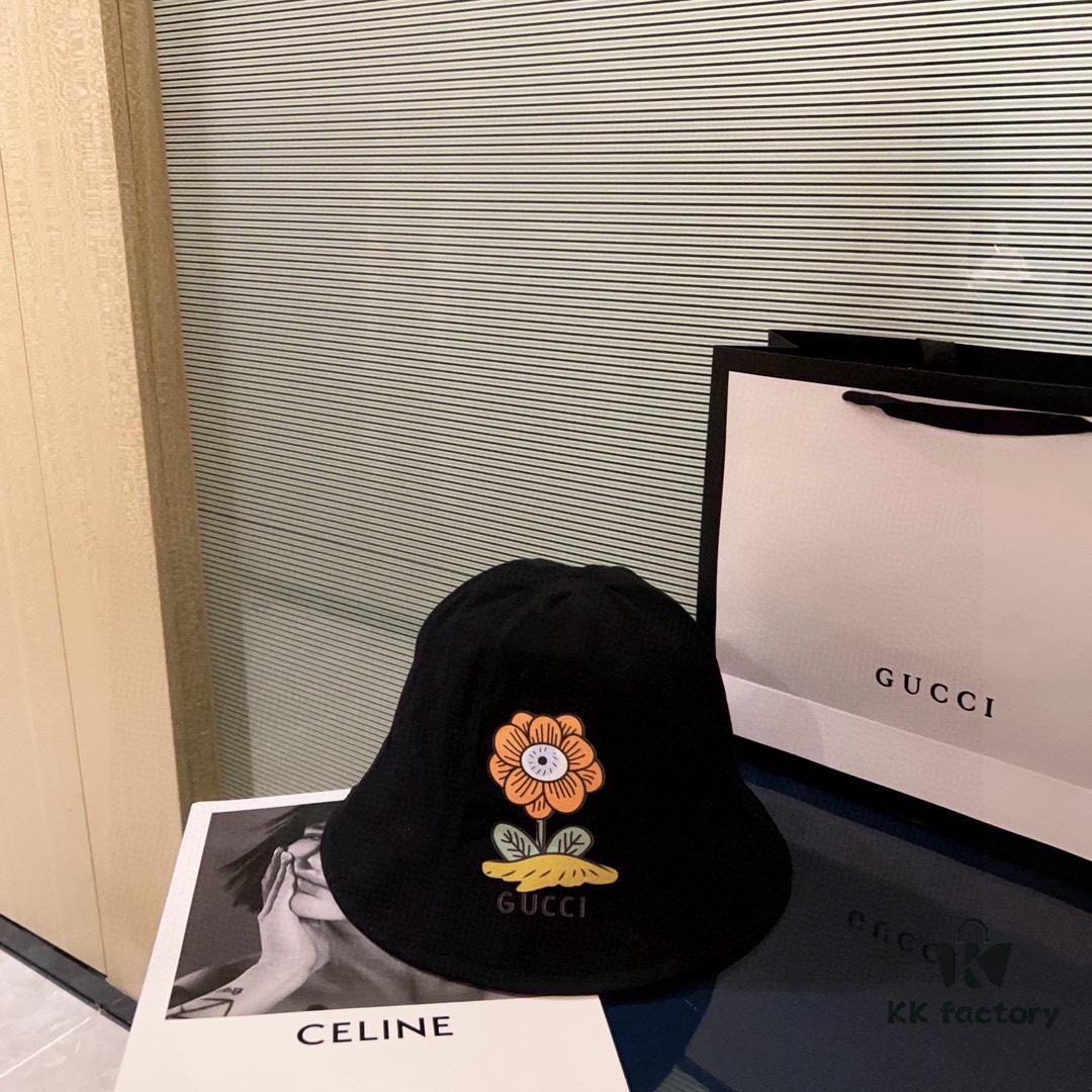 Gucci 2024 Spring/Summer New Arrival Dome Fisherman Hat with Small Flowers