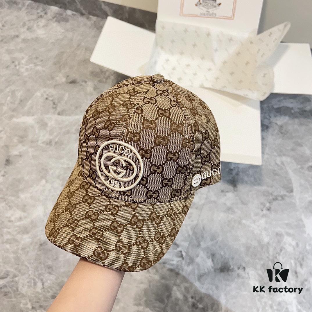 Special Price 💛 With Dust Bag. [GUCCI] 2024 Spring Collection Heavy Embroidered Baseball Cap, Classic Counter Style Unisex Fisherman Cap Knit Hat