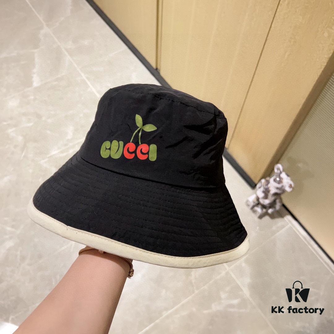 GUCCI x Dust Bag Included 2024 New Arrival Color-Block Candy-Tone Unisex Fisherman Hat