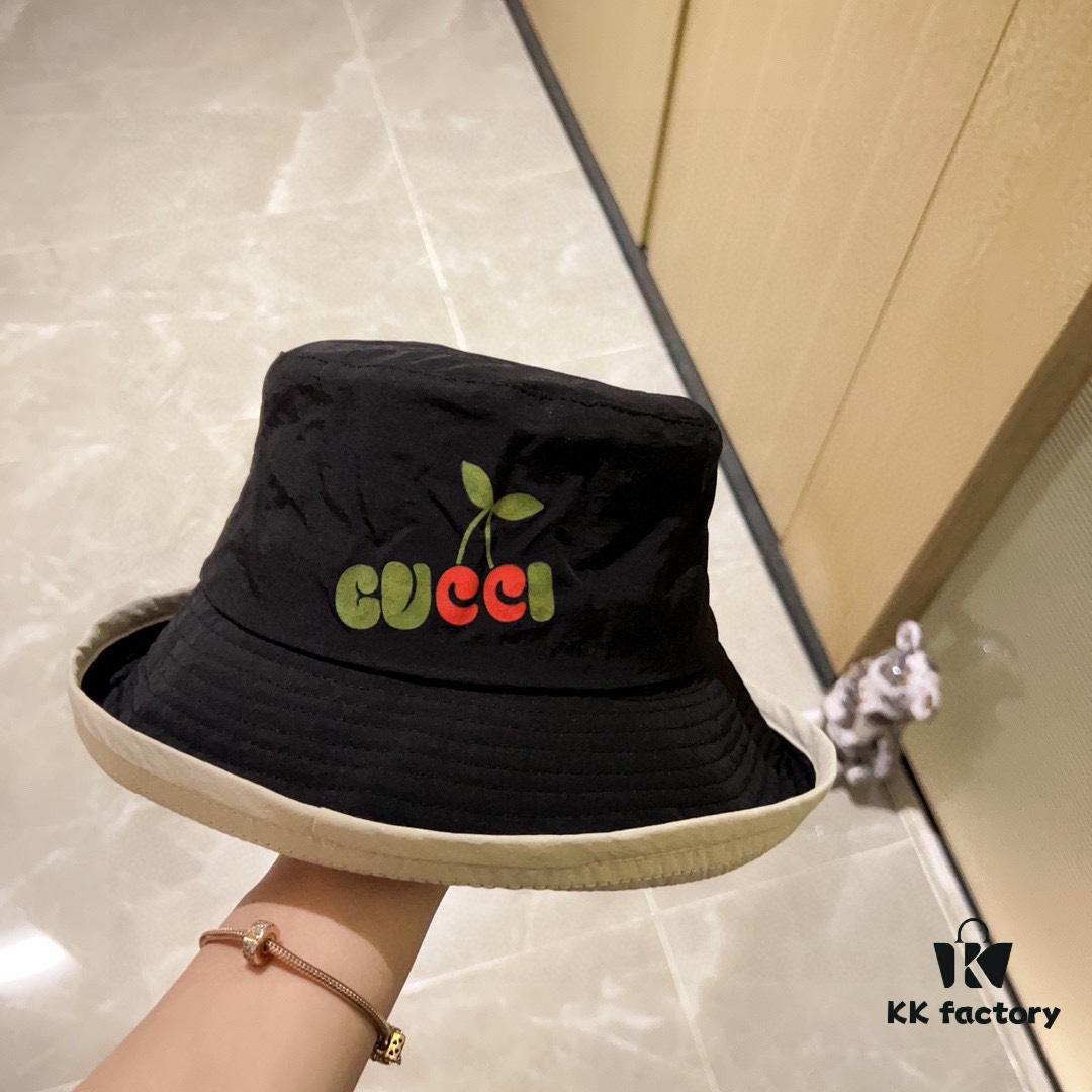 GUCCI x Dust Bag Included 2024 New Arrival Color-Block Candy-Tone Unisex Fisherman Hat