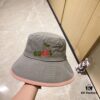 GUCCI Unisex 2024 New Arrival Multicolor Candy-Tone Adjustable Fisherman Hat with Dust Bag