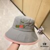 GUCCI Unisex 2024 New Arrival Multicolor Candy-Tone Adjustable Fisherman Hat with Dust Bag