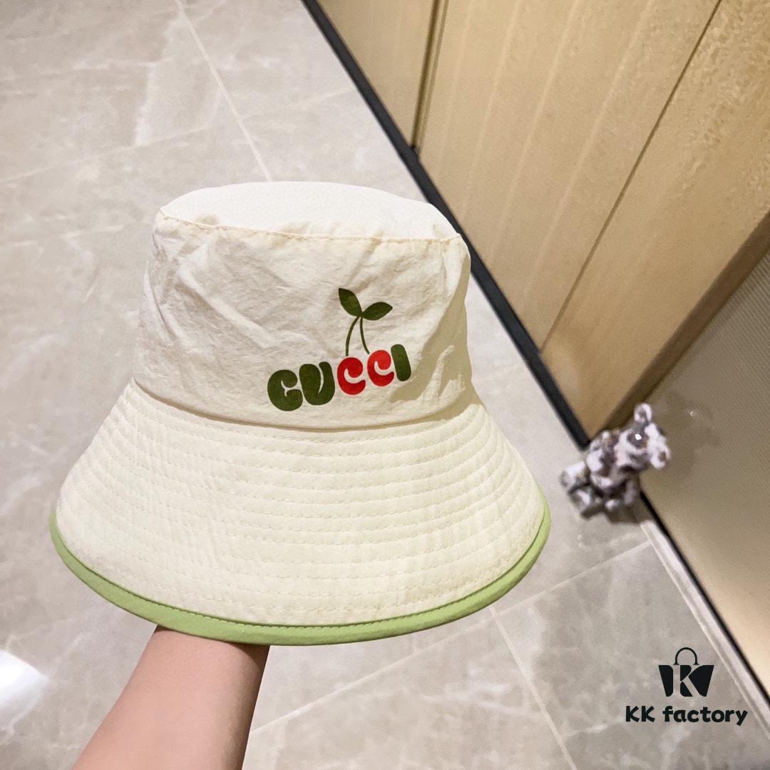 GUCCI Unisex 2024 New Arrival Color-Block Candy-Tone Adjustable Fisherman Hat with Dust Bag