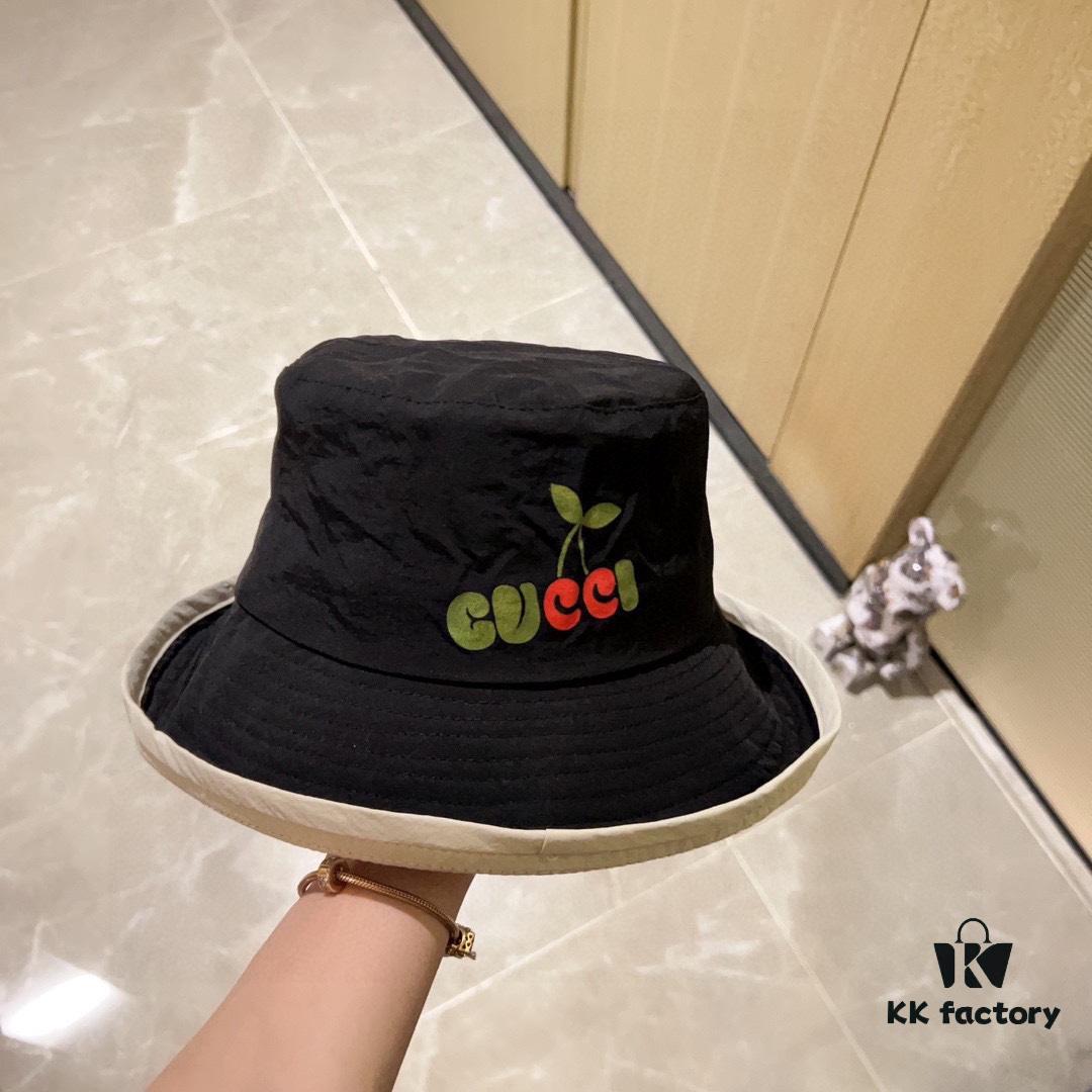 GUCCI x Dust Bag Included 2024 New Arrival Color-Block Candy-Tone Unisex Fisherman Hat