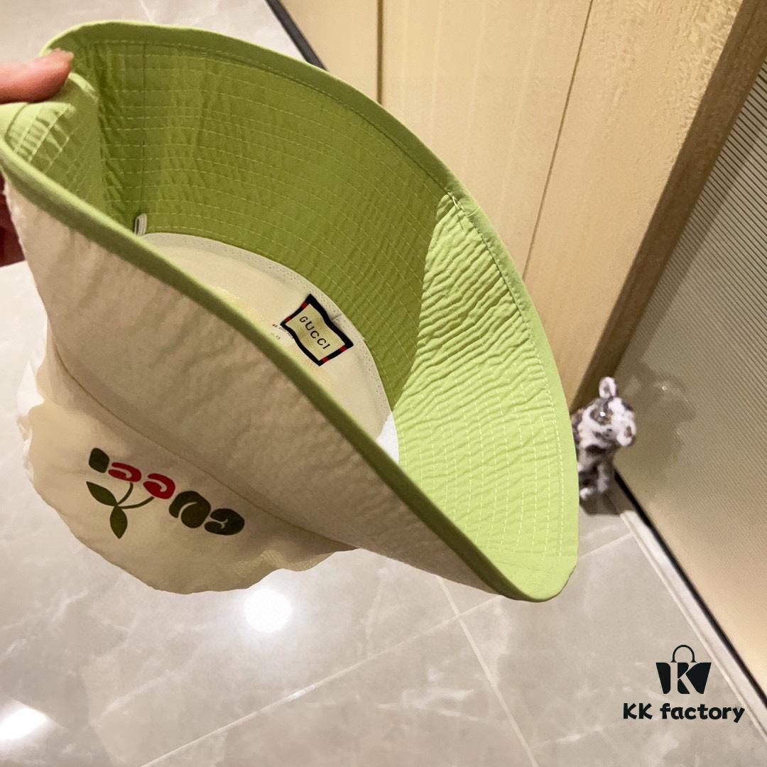 GUCCI Unisex 2024 New Arrival Color-Block Candy-Tone Adjustable Fisherman Hat with Dust Bag