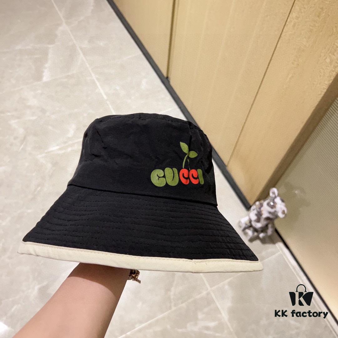GUCCI x Dust Bag Included 2024 New Arrival Color-Block Candy-Tone Unisex Fisherman Hat