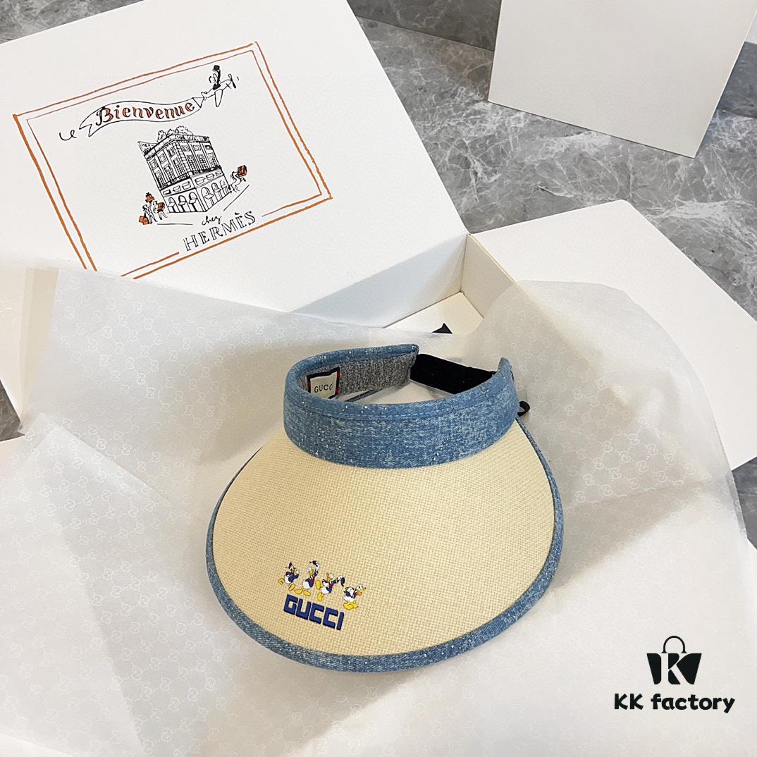 GUCCI x Summer 2024 New Arrivals - Patchwork Rhinestone Sun Hat with Open Crown, Dust Bag Included