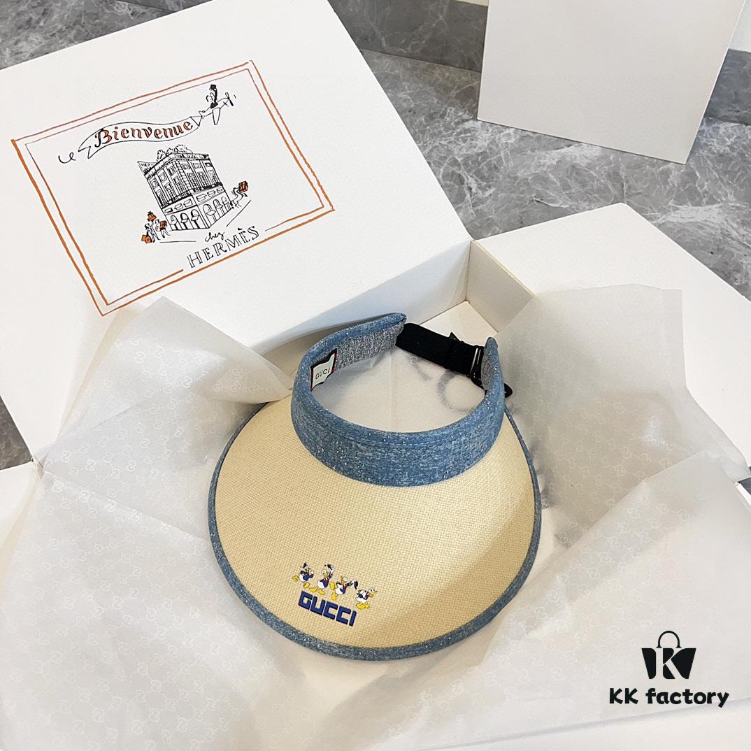 GUCCI x Summer 2024 New Arrivals - Patchwork Rhinestone Sun Hat with Open Crown, Dust Bag Included