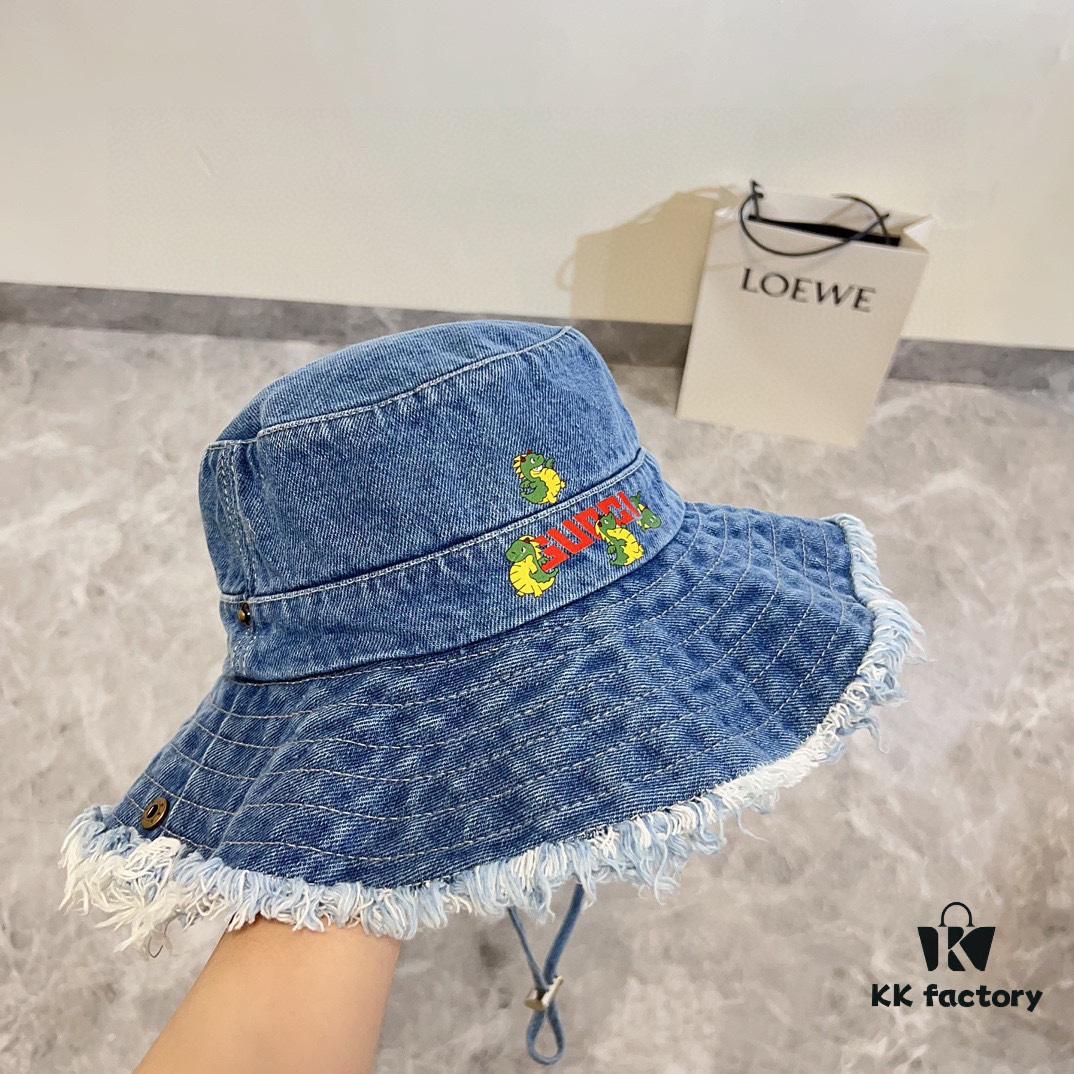 Gucci 2024 Spring New Arrival Denim Fisherman Hat, Unisex Fashion Style