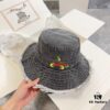 Gucci 2024 Spring New Arrival Denim Fisherman Hat, Unisex Fashion Style with Dragon Year Element