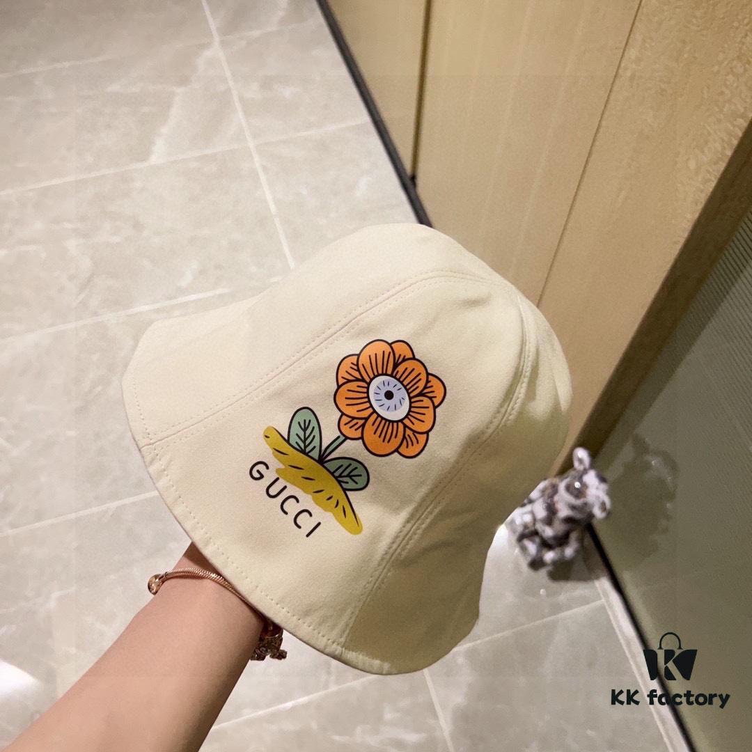 Gucci 2024 New Spring/Summer Dome Flower Popular Bucket Hat