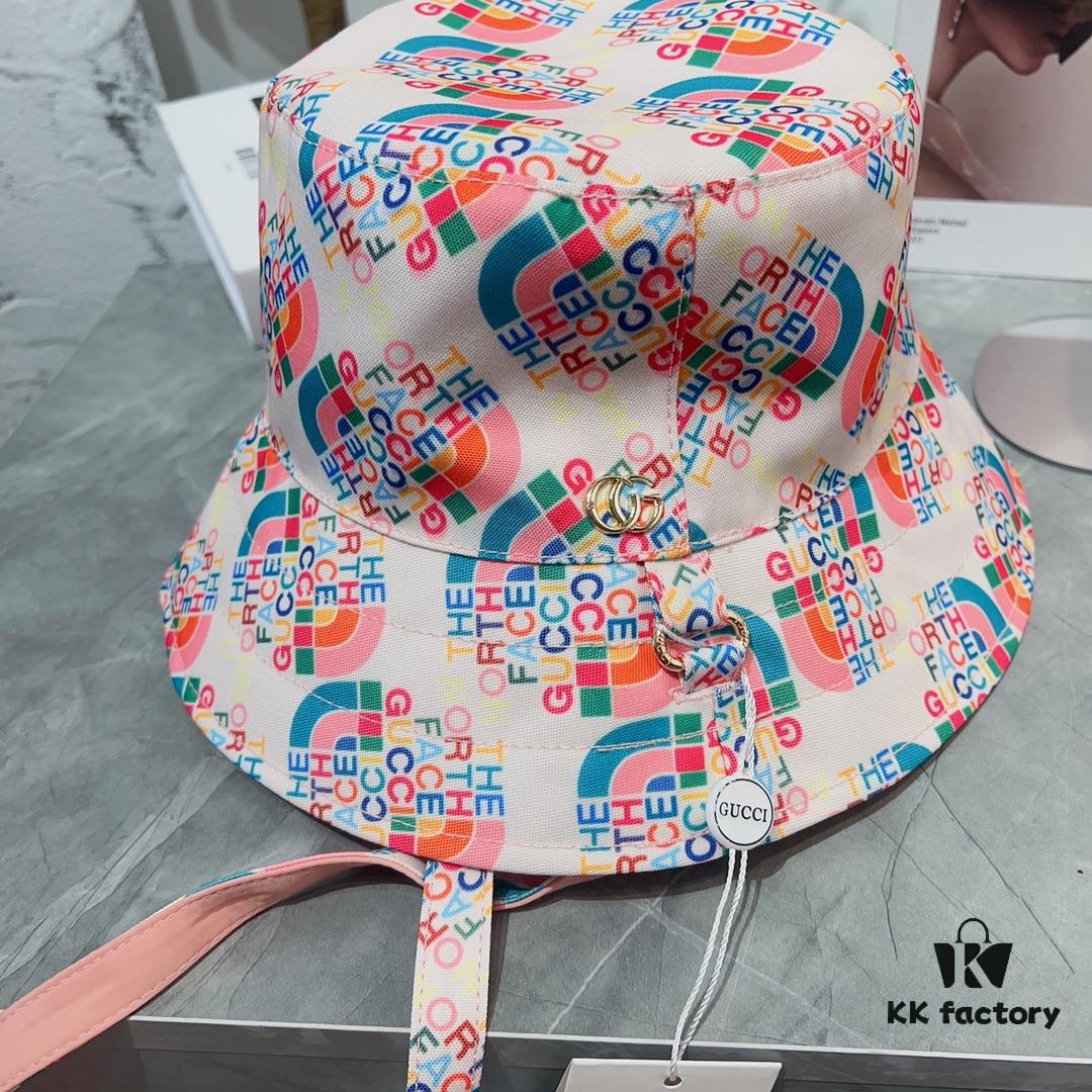 Gucci x The North Face Co-Branded Summer Lightweight Sun Protection Hat - Fashionable All-Match Fisherman, Baseball, and Knit Cap