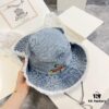 Gucci 2024 Spring/Summer New Denim Fisherman Hat, Unisex Fashion Style with Dragon Year Element