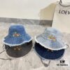 Gucci 2024 Spring New Arrival Denim Fisherman Hat, Unisex Trendy Style with Zodiac Dragon Year Design