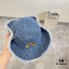 Gucci 2024 Pre-Spring New Denim Fisherman Hat, Unisex Streetwear Style with Zodiac Dragon Year Element