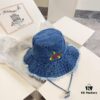 Gucci 2024 Pre-Spring New Denim Fisherman Hat, Unisex Streetwear Style with Zodiac Dragon Year Element