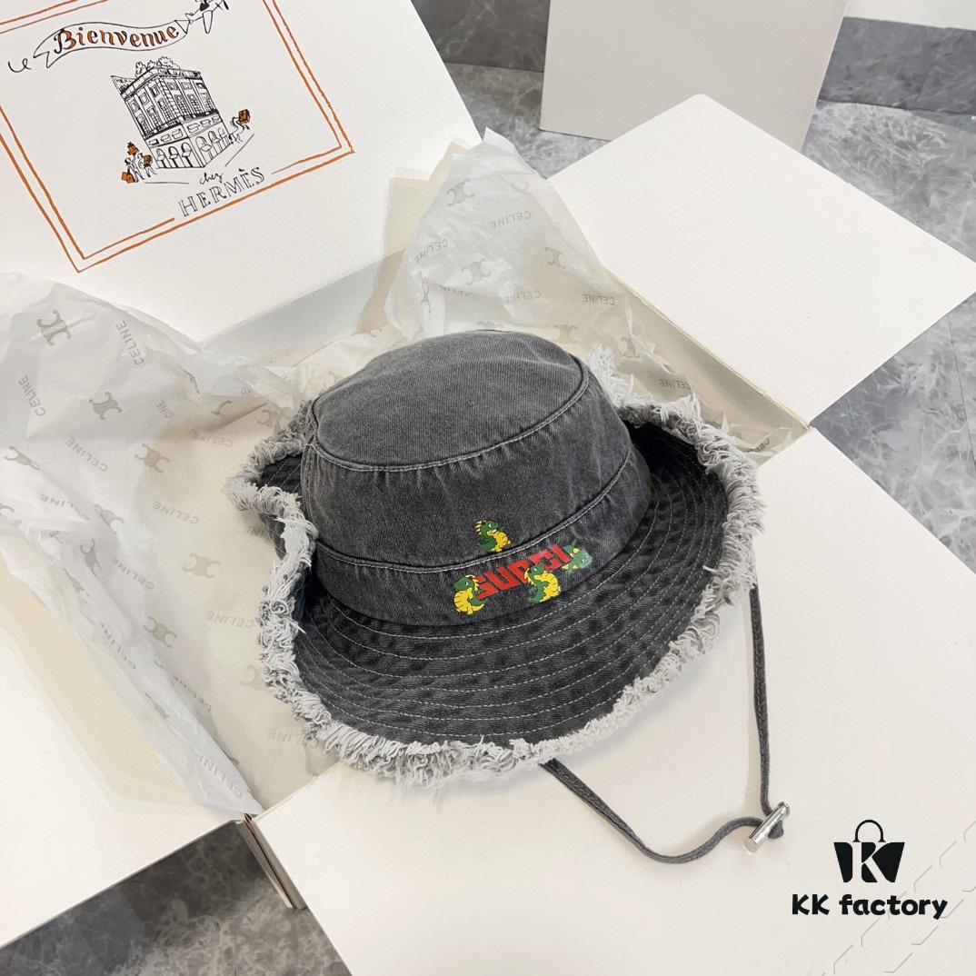 Gucci 2024 Spring New Arrival Denim Fisherman Hat, Unisex Fashion Style