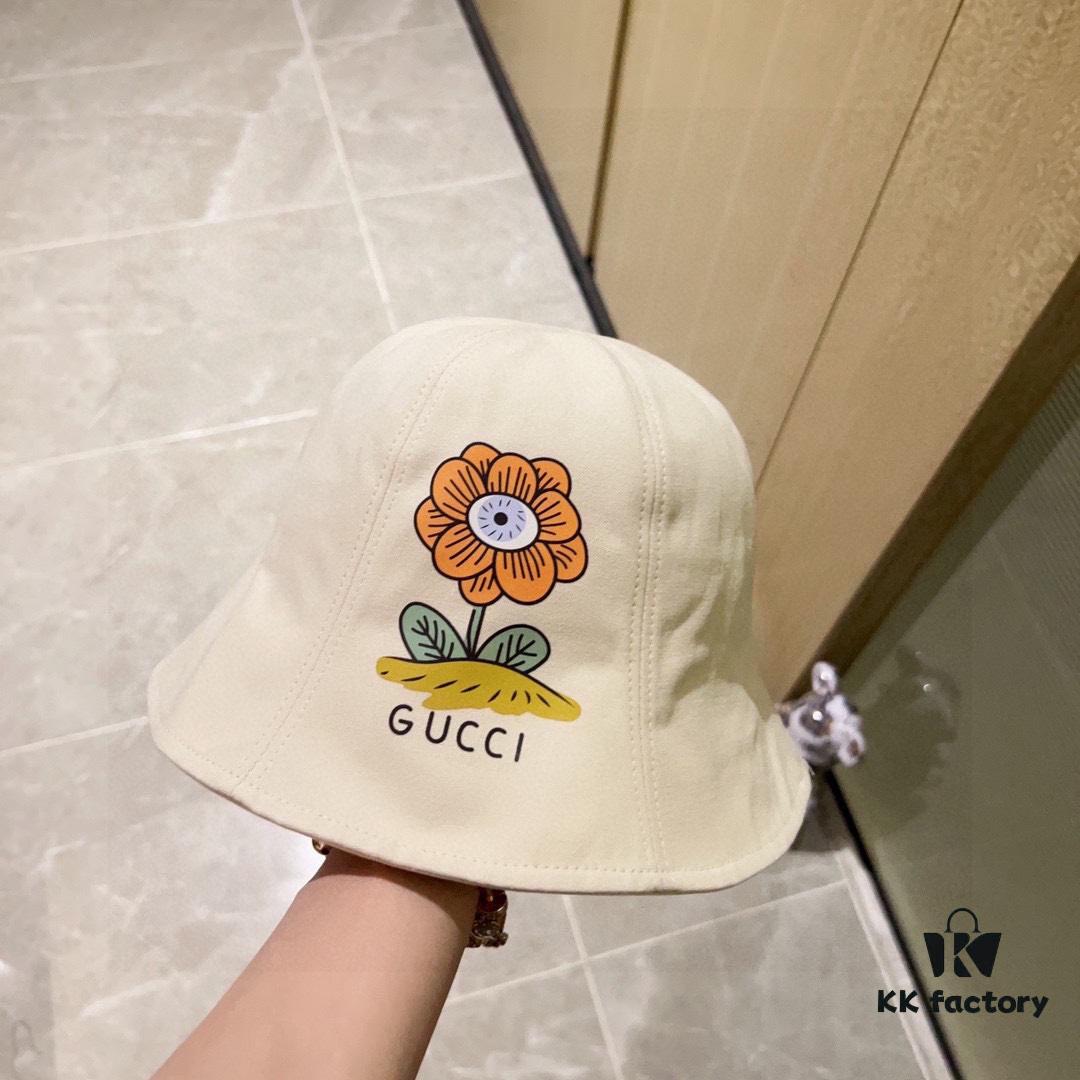 Gucci 2024 New Spring/Summer Dome Flower Popular Bucket Hat